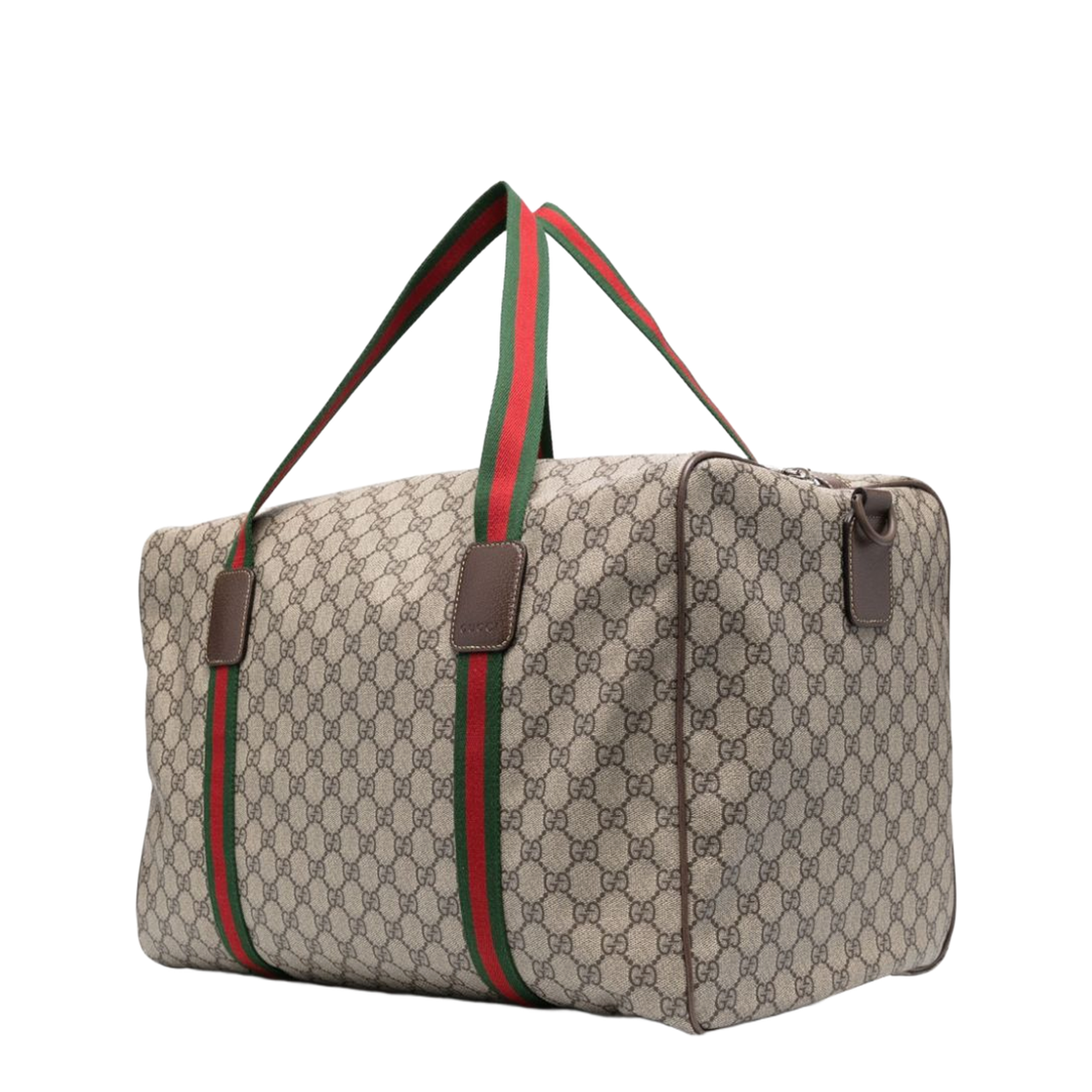 Ophidia Medium Leather Duffel Bags - Beige - Image 3