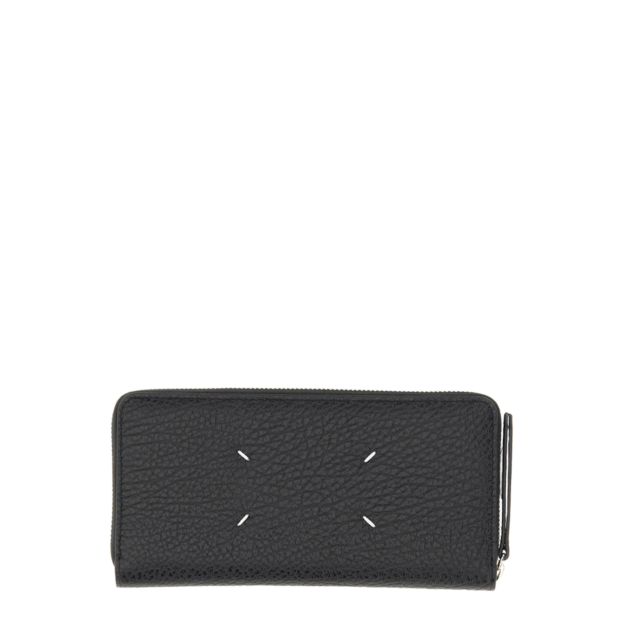 Four Stitches Calfskin Zip-Around Wallet - Black (Negro) - Image 1