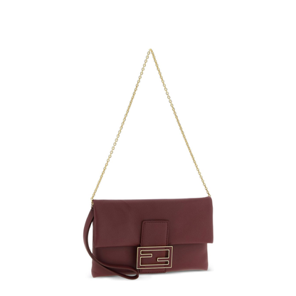 Medium Lambskin Pouch - Burgundy - Image 4