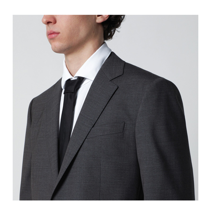 Gray Fleece Wool Two-Piece Suit - Image 2