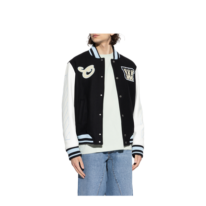 Star-Logo Varsity Bomber Jacket - Image 3