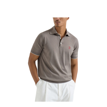 Polo Shirt Cotton Grey - Image 3