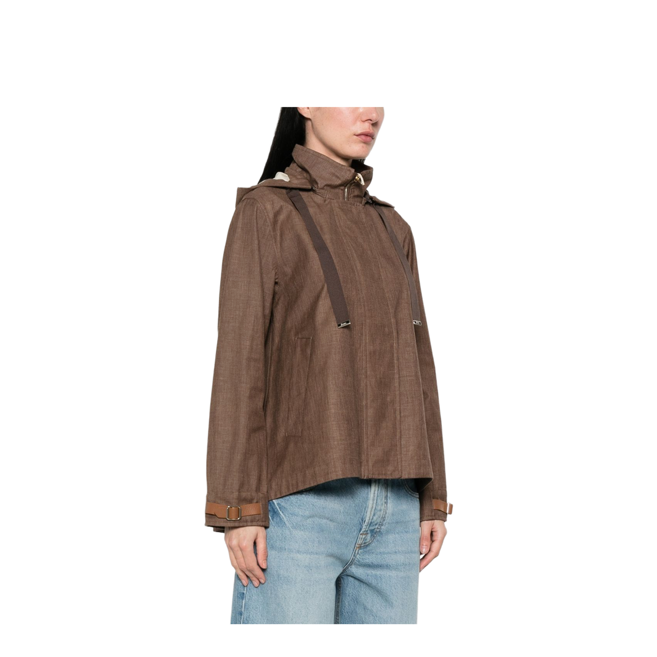 Leather Brown Coat - Image 3
