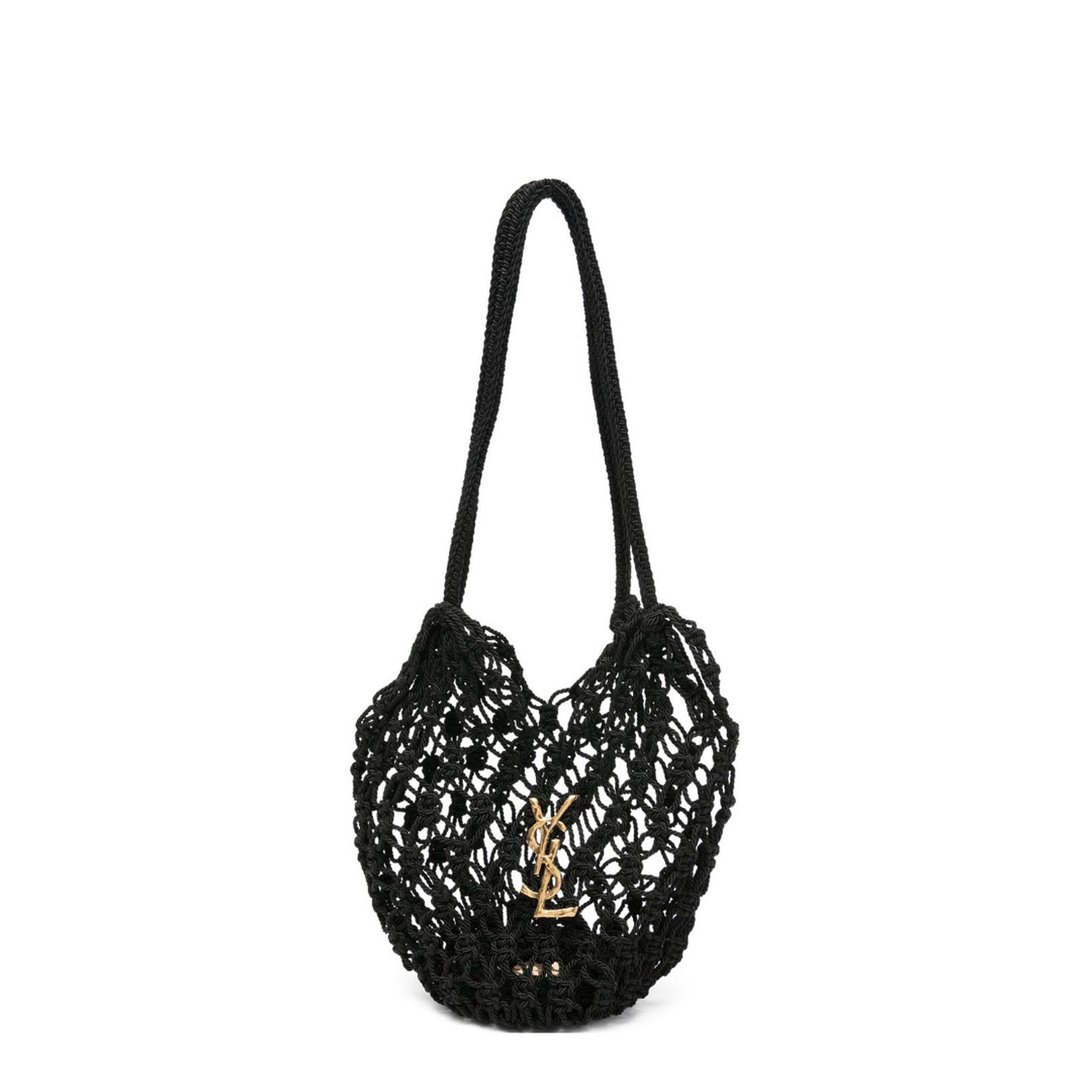 Cassandre Large Crochet Tote Bags - Black - Image 1
