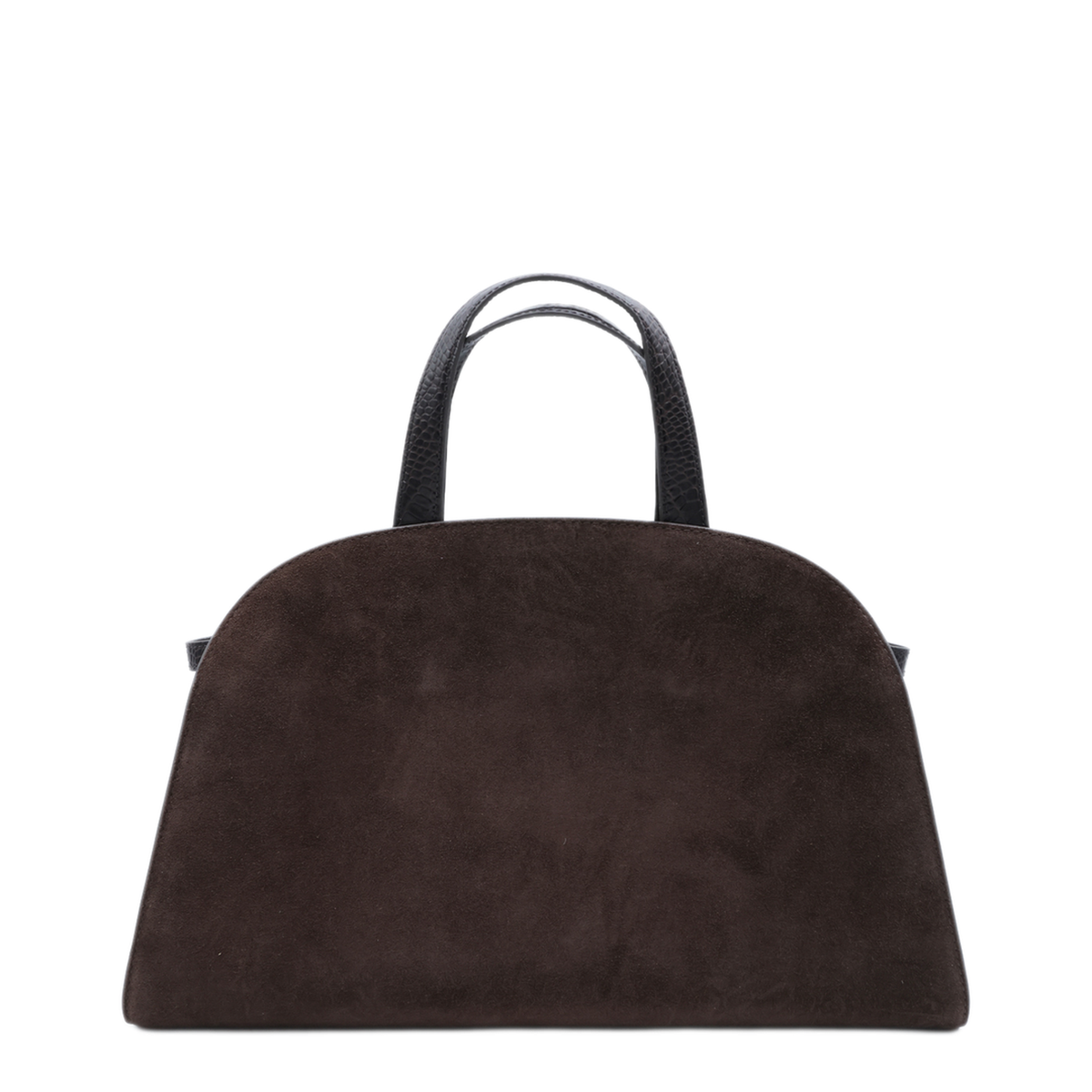 Romy Medium Suede Leather Bauletto - Brown - Image 5