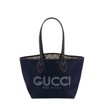 Totissima Large Denim Tote Bags - Blue - Image 1