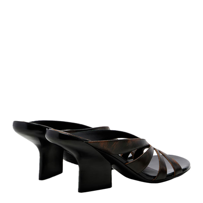 Distressed-Effect Leather Wedge Mule - Image 3