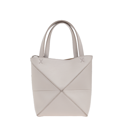 Puzzle Fold Mini Handbag Light Grey - Image 3