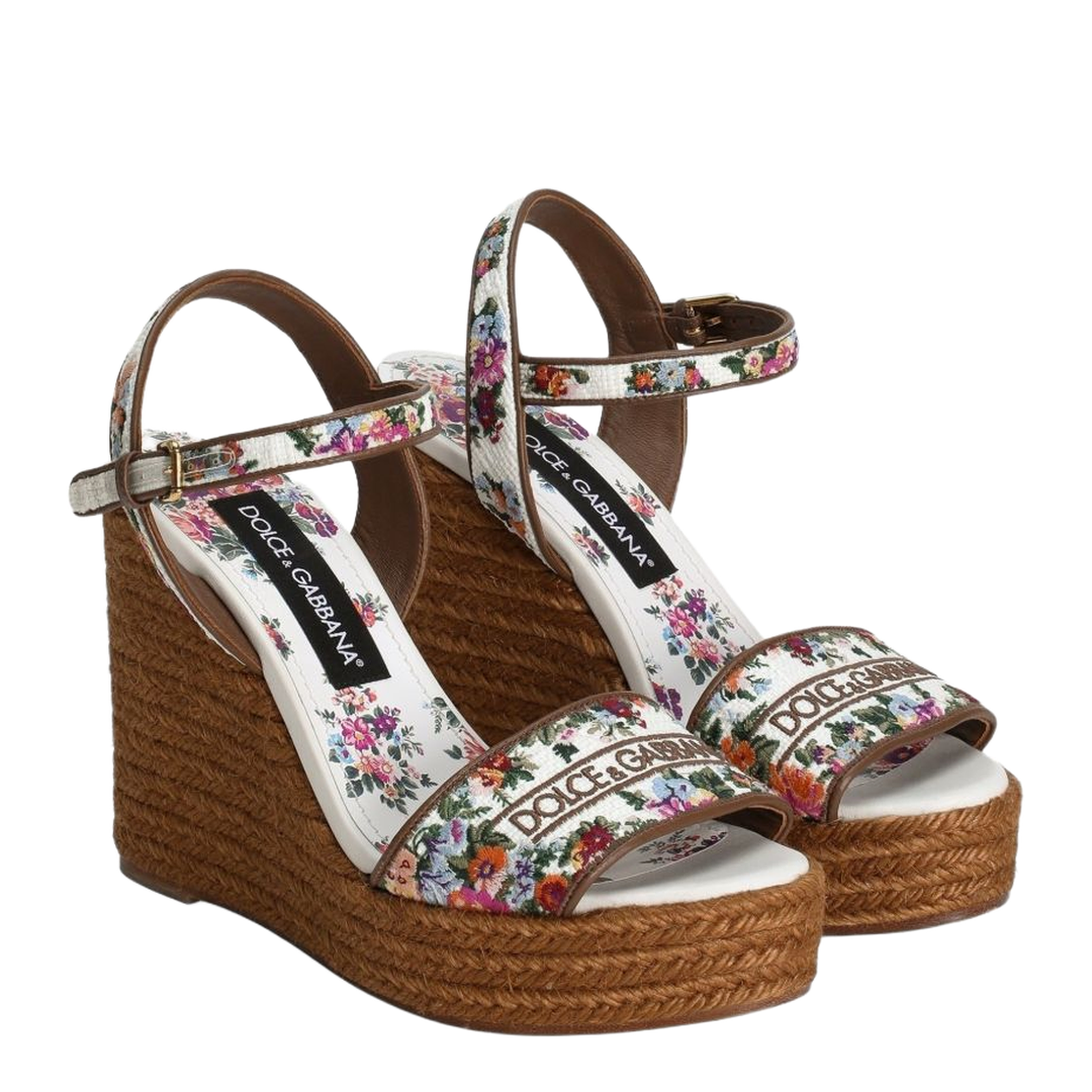 Wedge Sandals with Logo Embroidery - Image 2