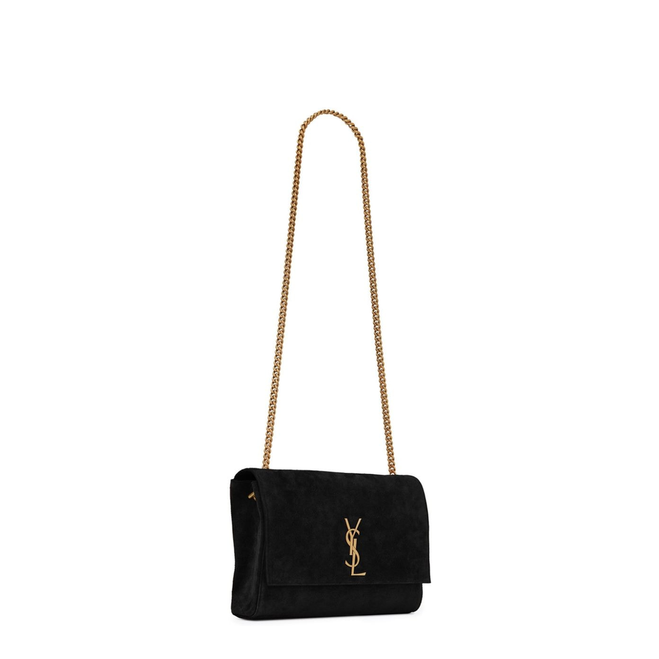 Kate Medium Suede Shoulder Bags - Black - Image 2