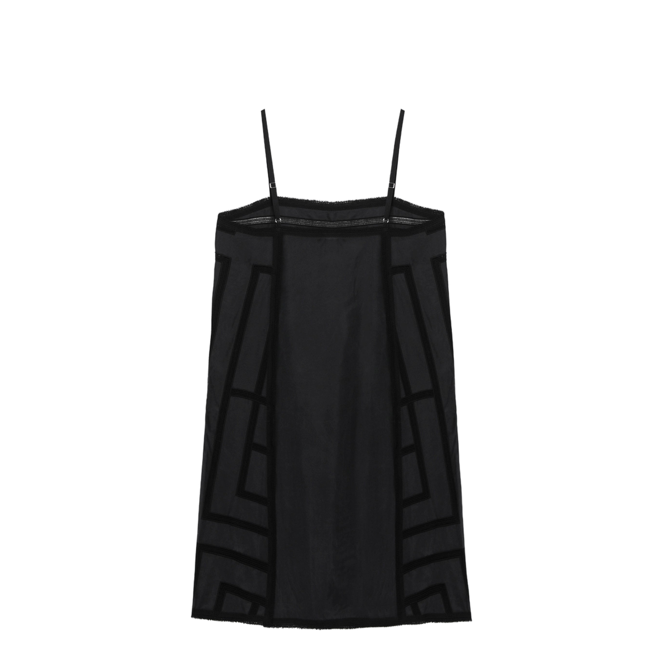 Monogram Midi Dress in Silk with Embroidered Trim - Image 2