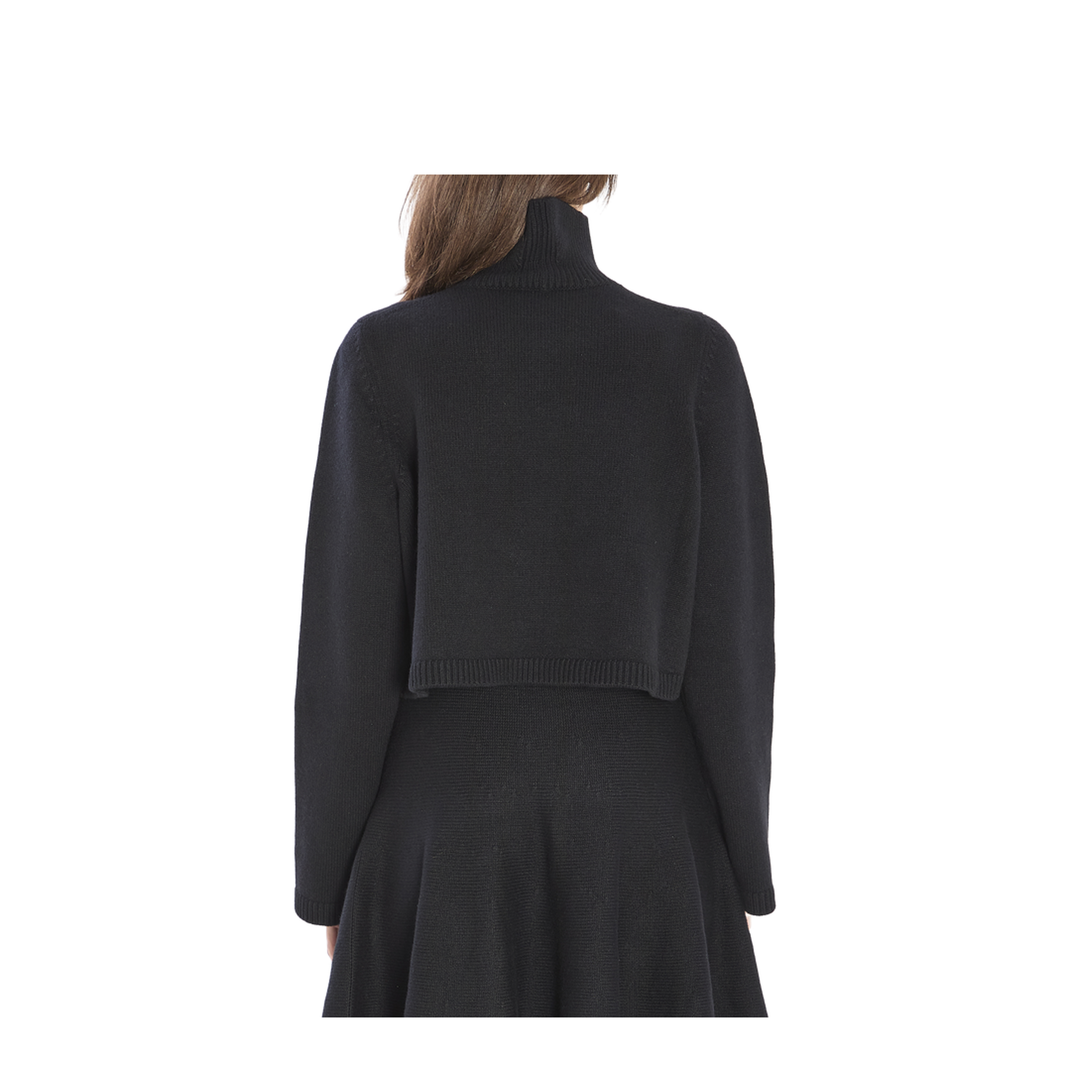 Cropped Cashmere Knit Pullover - Image 4