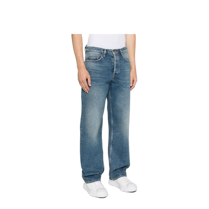 Blue Medium Wash Loose Jeans - Image 3