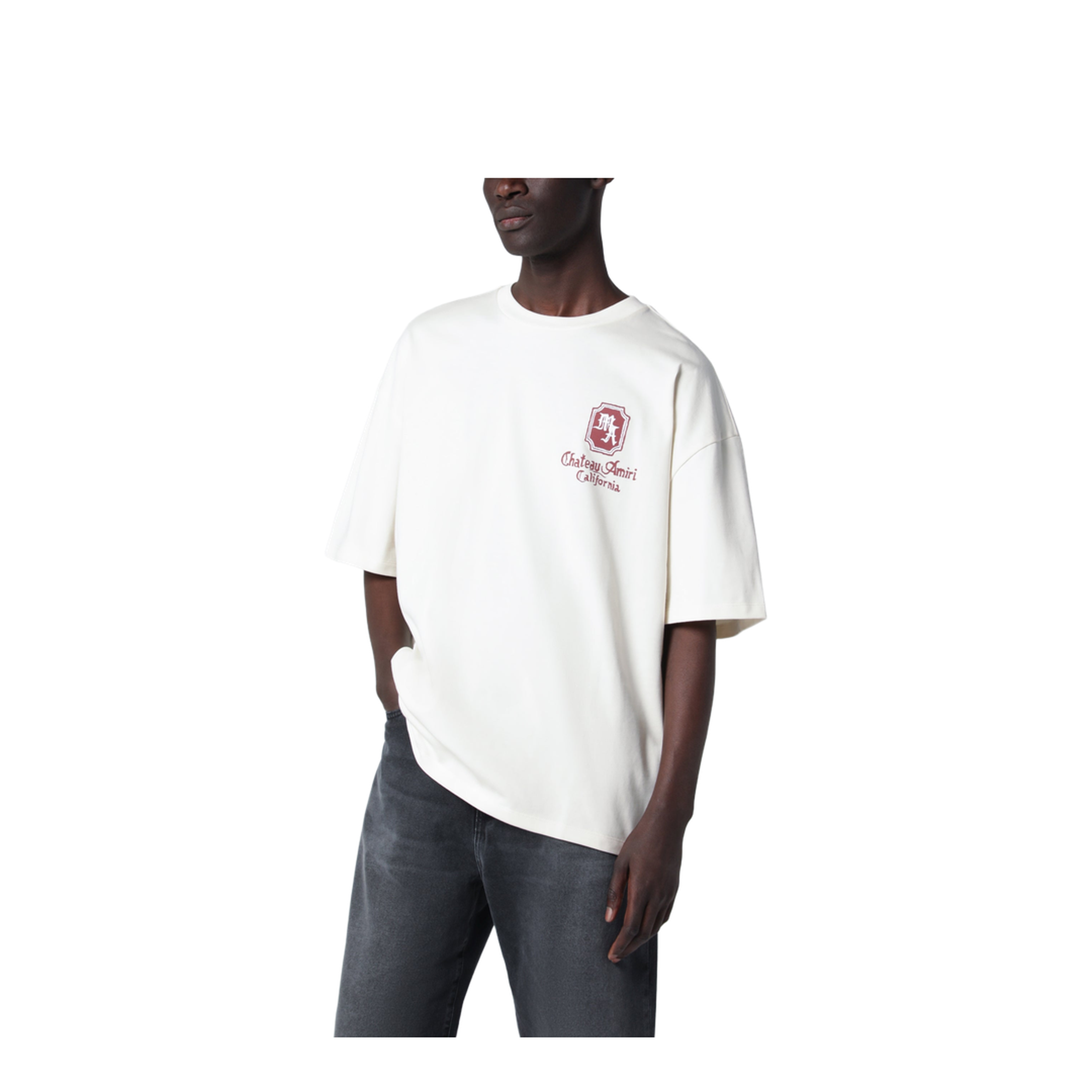 Chateau California Ivory Cotton T-Shirt - Image 1