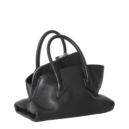 La Passeggiata Mini Calf Leather Top-Handle Bag - Black - Image 2
