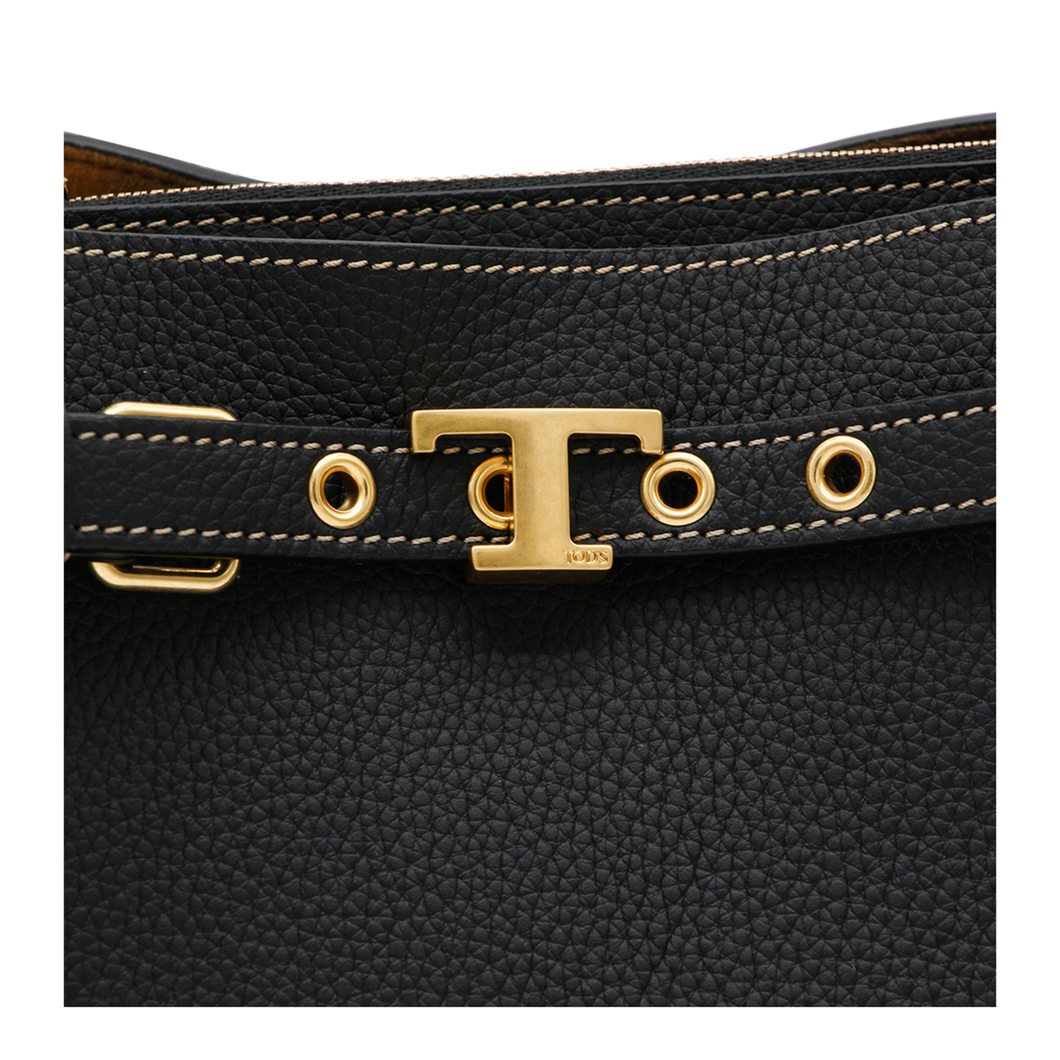 T Timeless Mini Calfskin Leather Top-Handle Bag - Black - Image 7