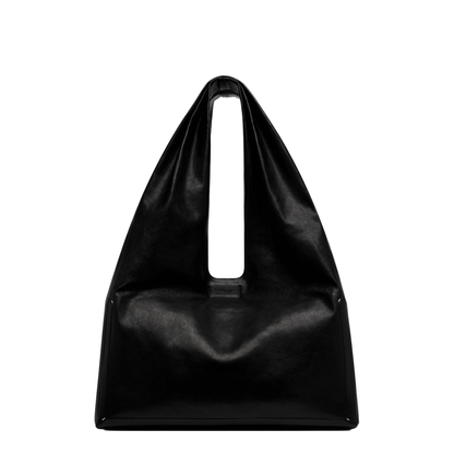 Box Bag XL Sheepskin Leather Shoulder Bag - Black - Image 1