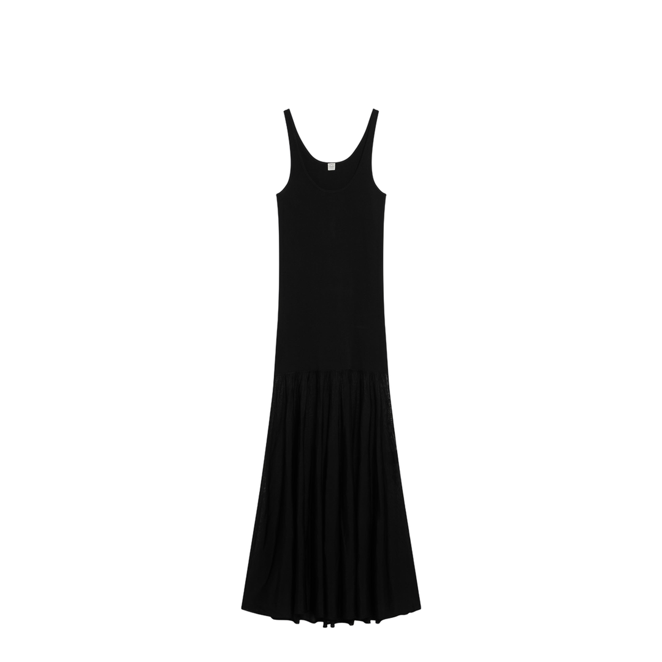 Black Long Dress In Viscose Knit - Image 1