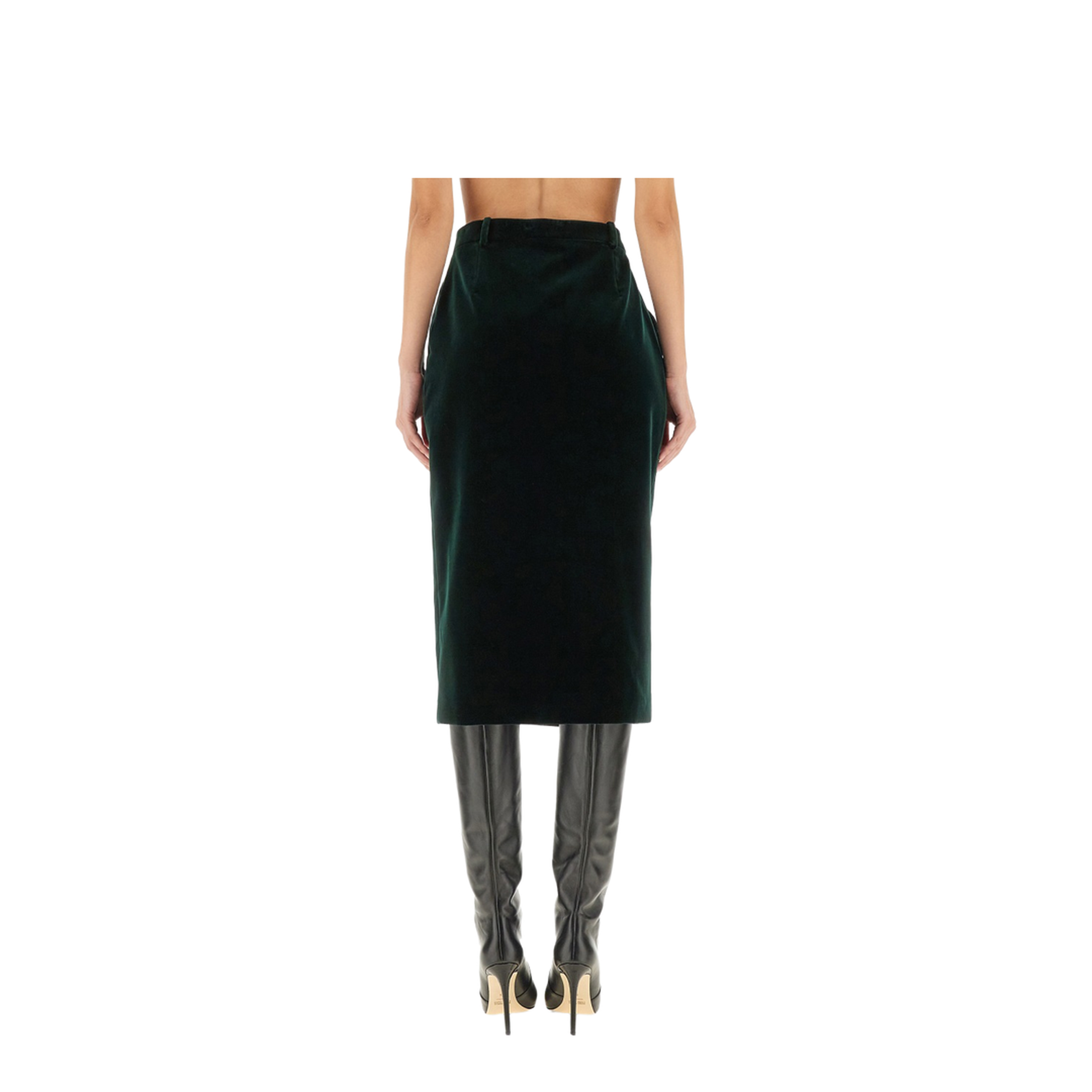 Velvet Crossover Midi Skirt - Image 3