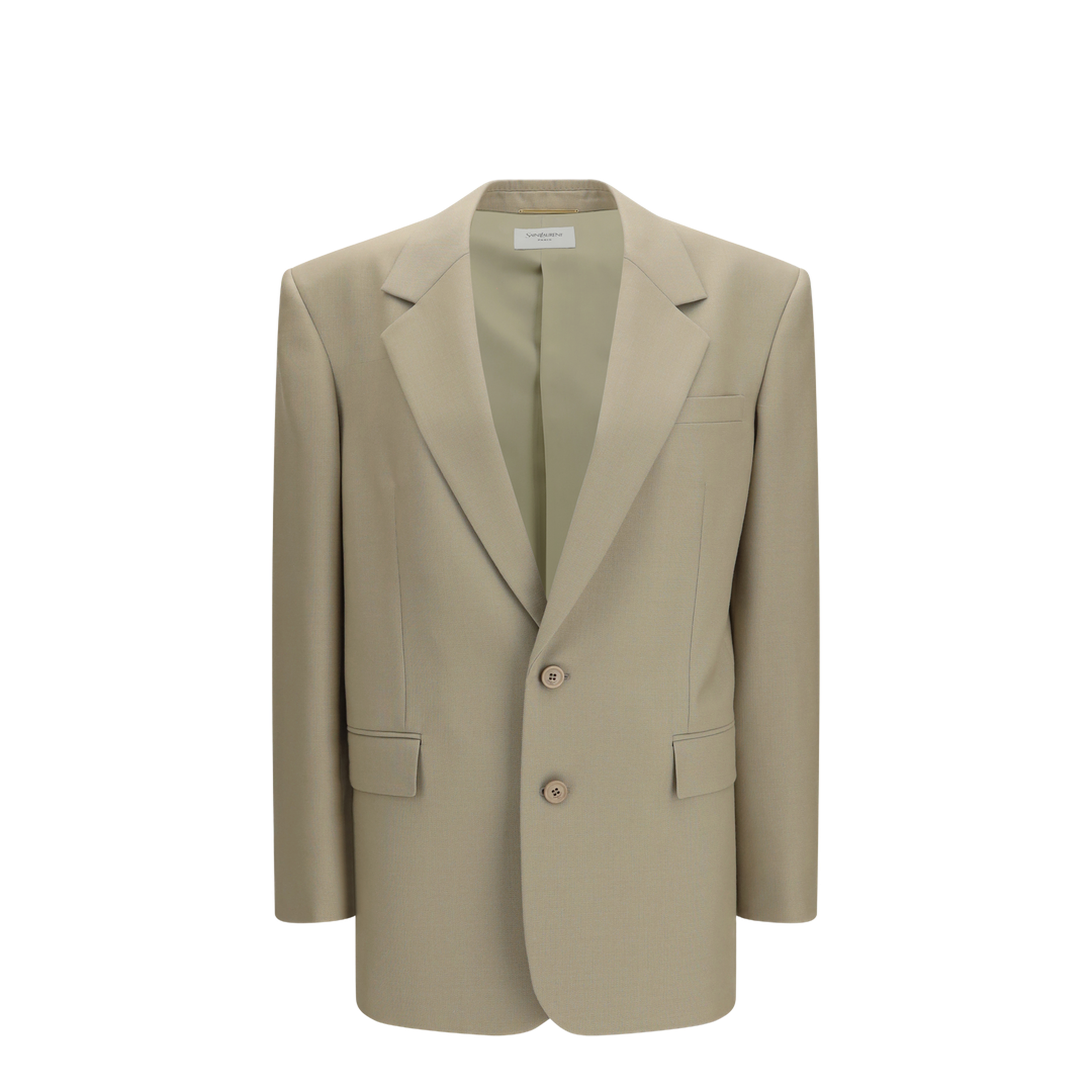 Single-breasted Jacket in Wool and Silk - Image 1