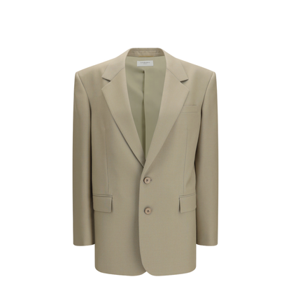 Single-breasted Jacket in Wool and Silk - Image 1