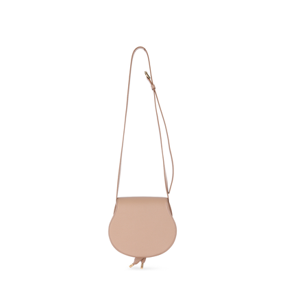 Marcie Small Calfskin Saddle Bag - Light Tan Brown - Image 6