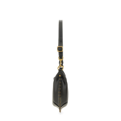 Oskan Moon Calfskin Shoulder Bag - Black - Image 7