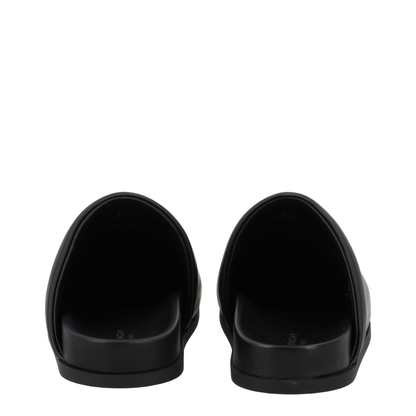 Black Leather Slippers - Image 4