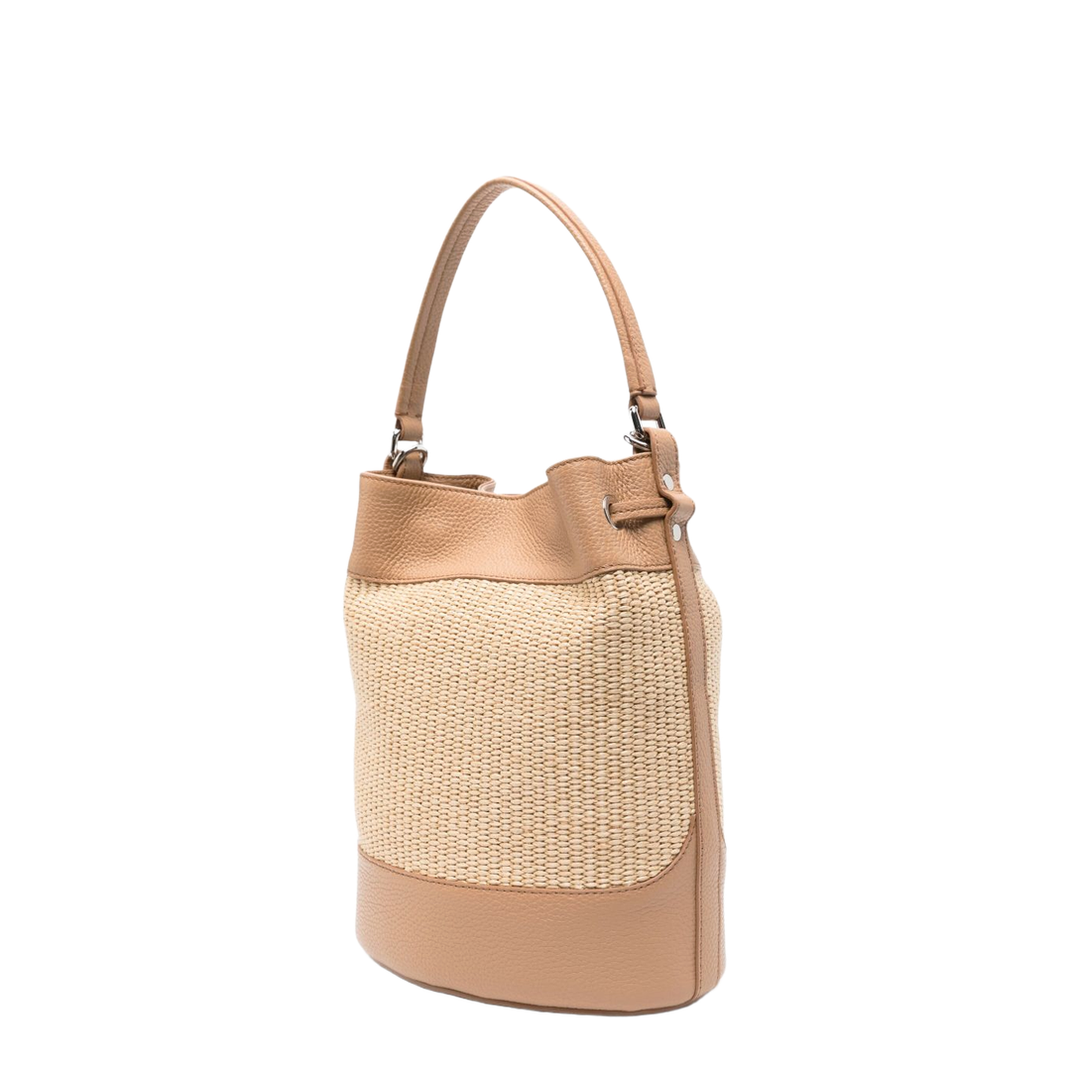Mondà Vimini Small Straw Bucket Bag - Beige - Image 4