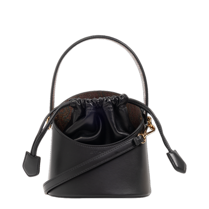 Saturno Small Bucket Bag Black - Image 1