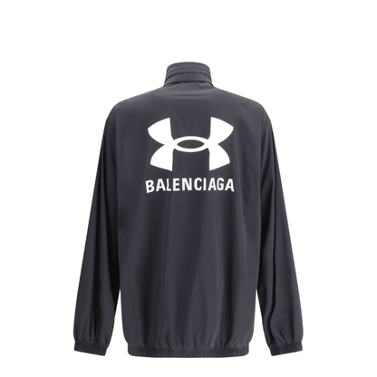 Black Front Zip Fastening High Neck Jacket - Image 3