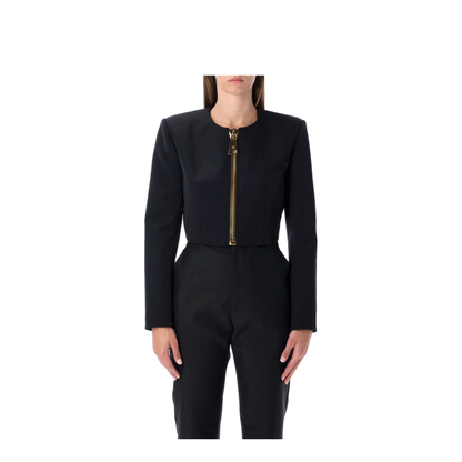 Cropped Jacket Wool Black - Image 1