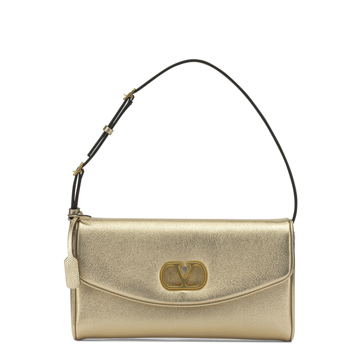DeVain Small Laminated Nappa Leather Shoulder Bags - Gold - Image 1