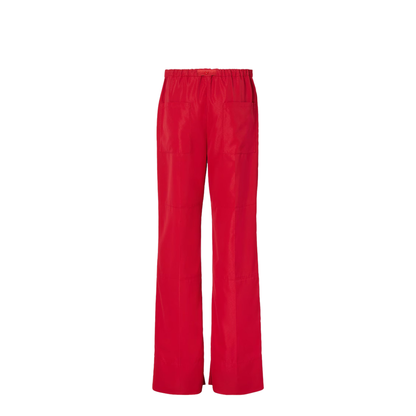 Red Technical Viscose Trousers - Image 2