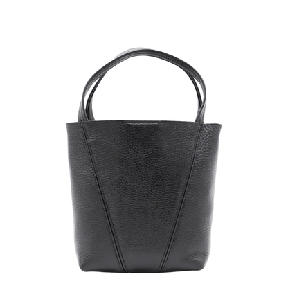 Small Spin Tote Bag in Grained Leather - Image 5