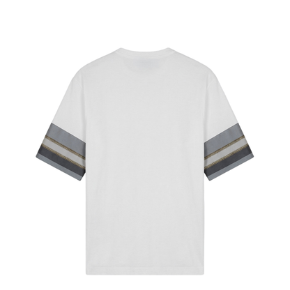 White Jersey T-Shirt with Print - Image 2