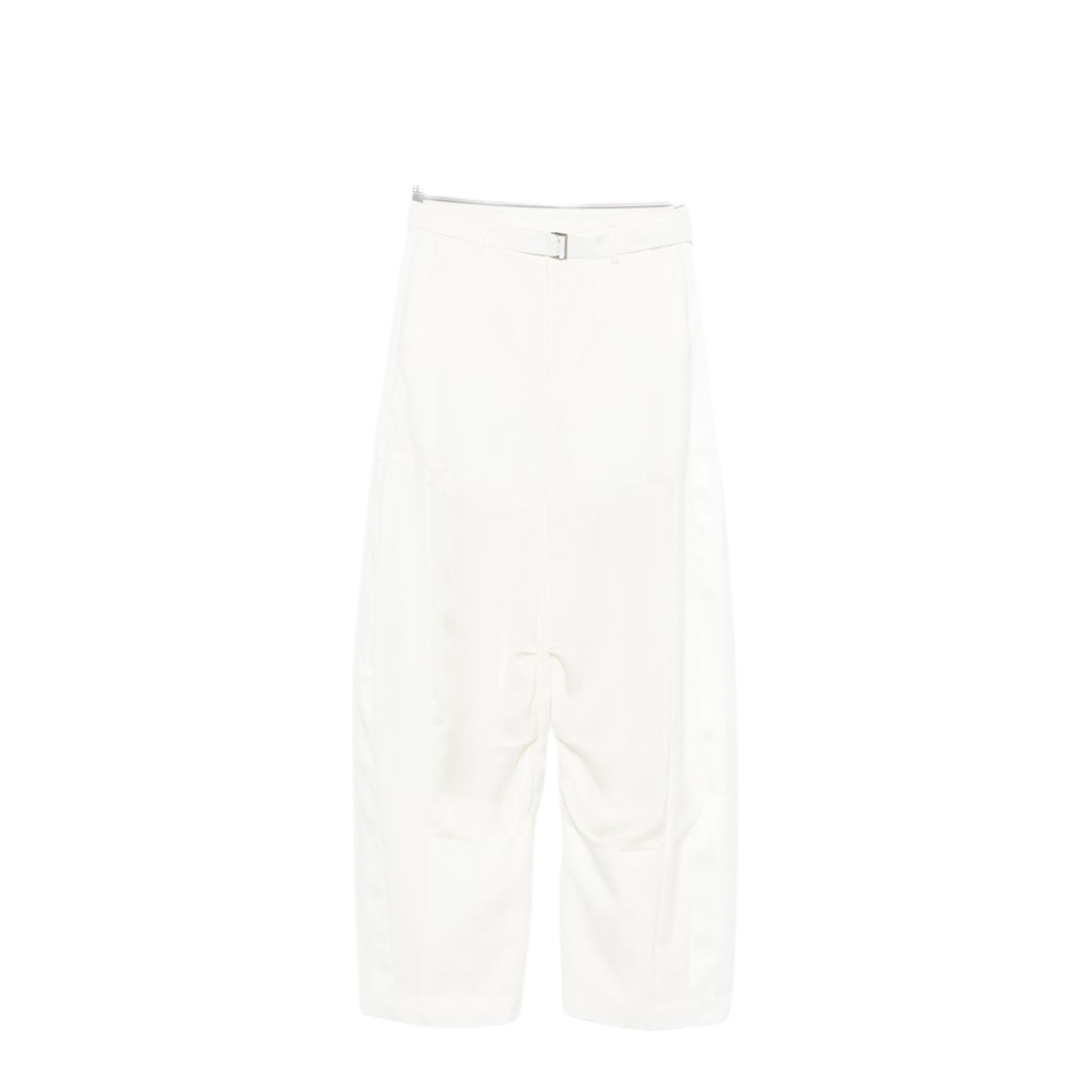 Off White Belted Waist Wide Leg Trousers - Image 1