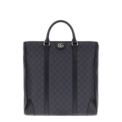 GG Black Large Canvas Tote Bag - Navy Blue - Image 4