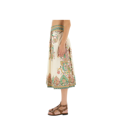 Paisley Floral Print Midi Skirts - Image 4