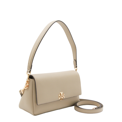 Charlie Small Leather Shoulder Bag - Soft Cement - Image 3