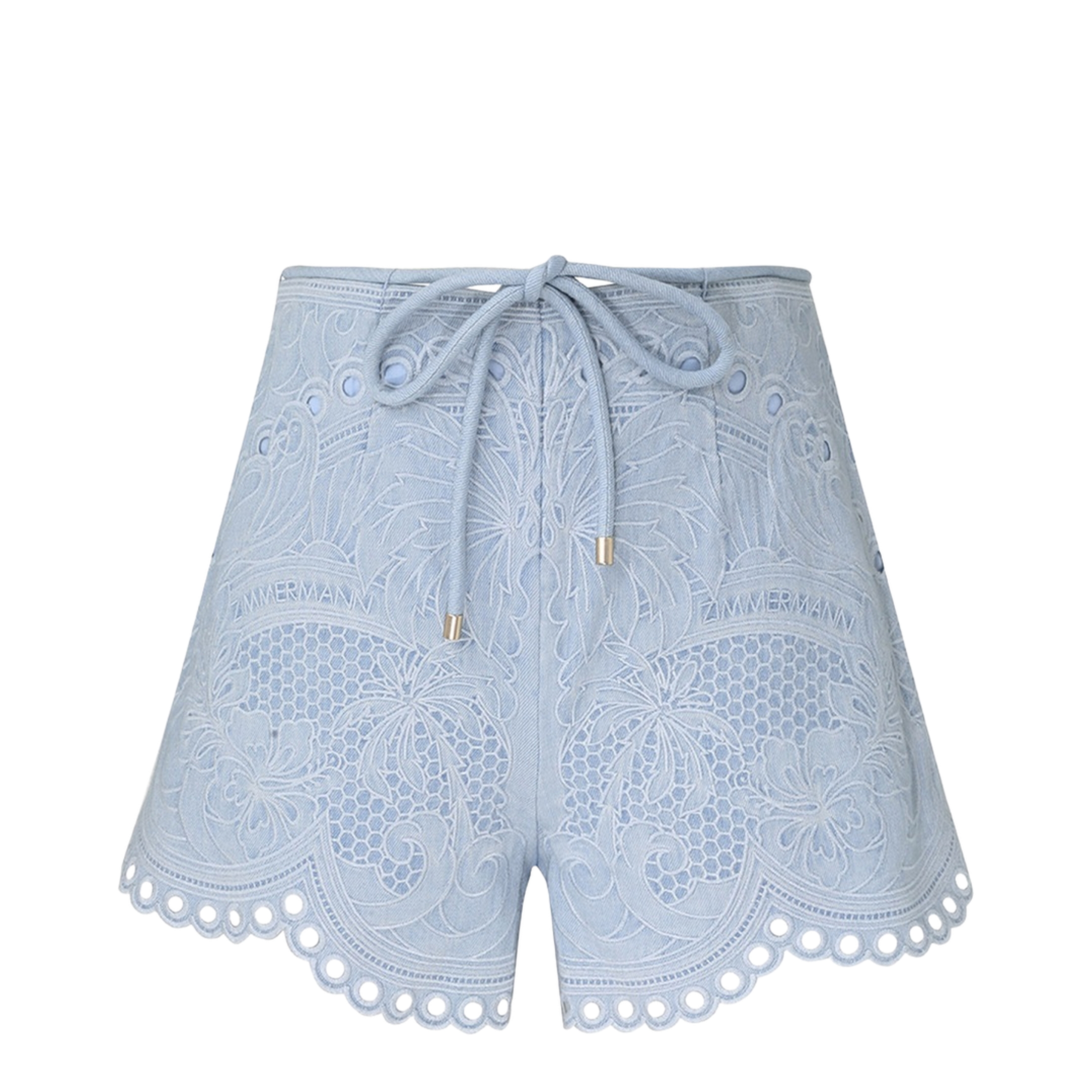 Daylight Embroidered Denim Shorts - Image 1