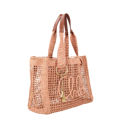 Summer Banana Raffia Tote Bag - Summery Beige - Image 3
