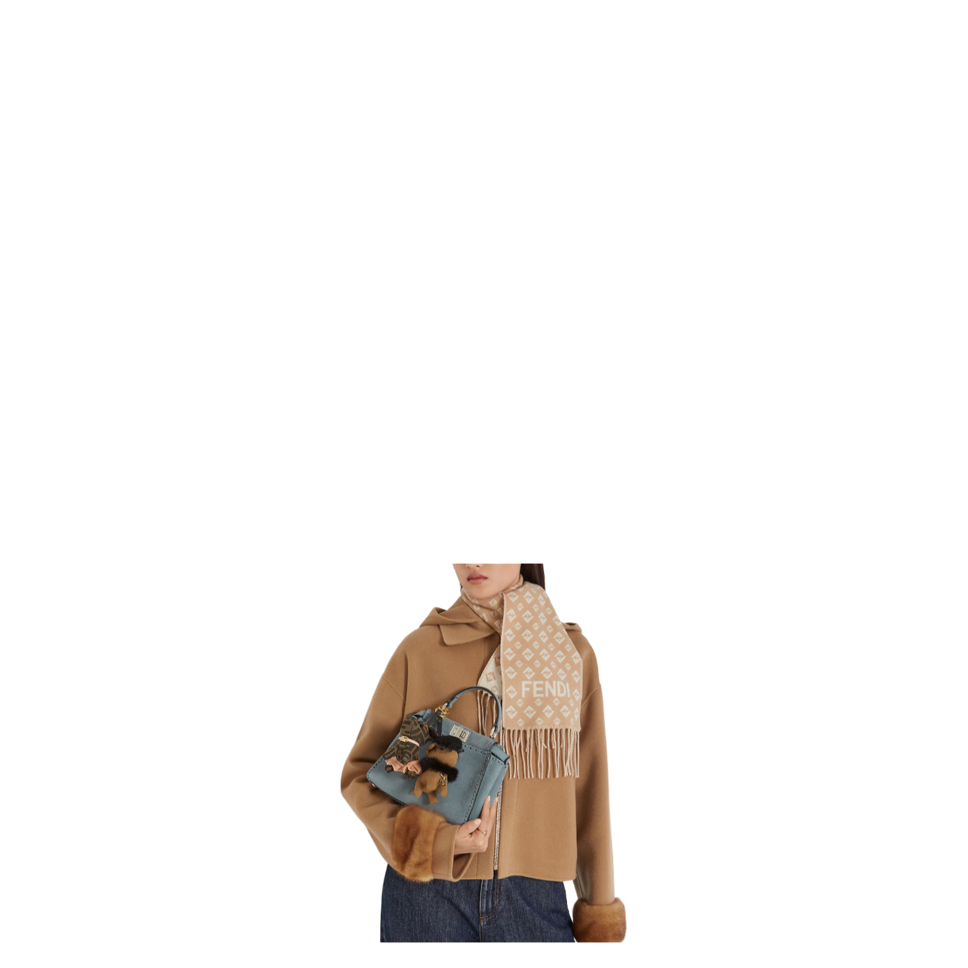 Peekaboo Mini Cuoio Romano Leather Light Blue - Image 5