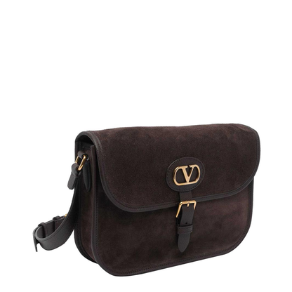 Dark Brown Suede Antibes Crossbody Bag - Image 2