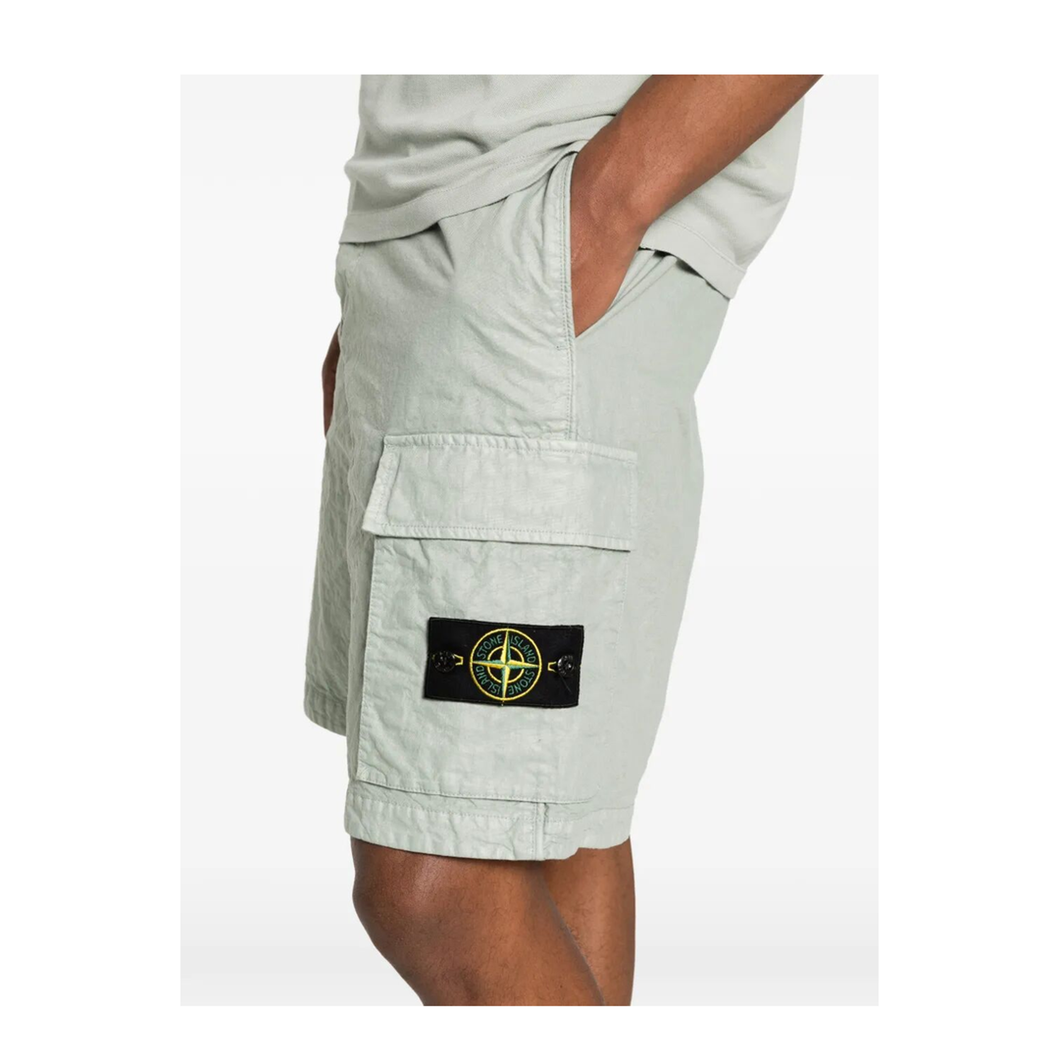 Nylon Panama Loose Fit Cargo Bermudas - Image 2