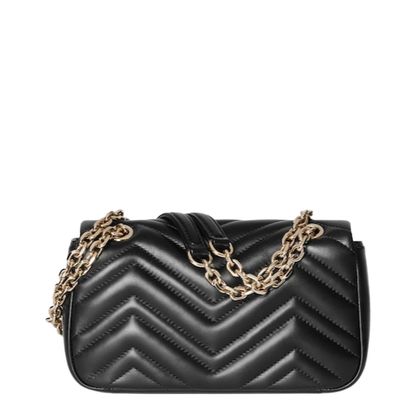 Small Shoulder Bag Black Leather - Image 3