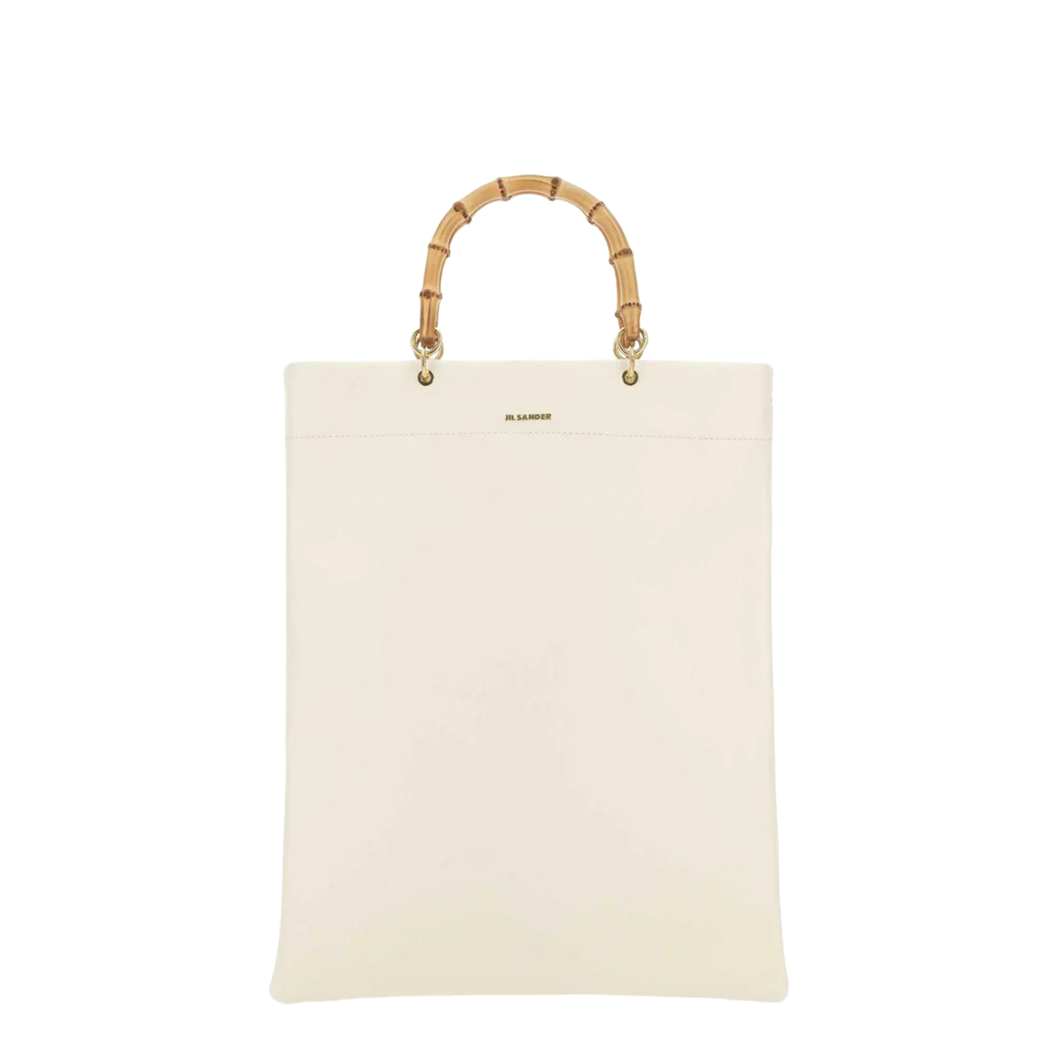 Ivory Leather Medium Shopping Bag - Image 1