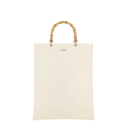Ivory Leather Medium Shopping Bag - Image 1