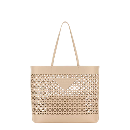 Sand Leather Shopping Bag - Image 1