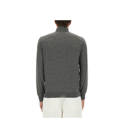 Wool Turtle-Neck Sweater - Grey - Image 3